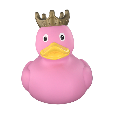 XXL Duck with Crown, Pink