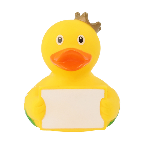 Duck with greeting sign