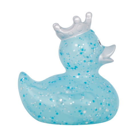 Glitter Duck with Crown Blue
